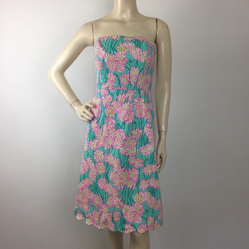 Lily Pulitzer Green Grass Lion Face Daisy Straples